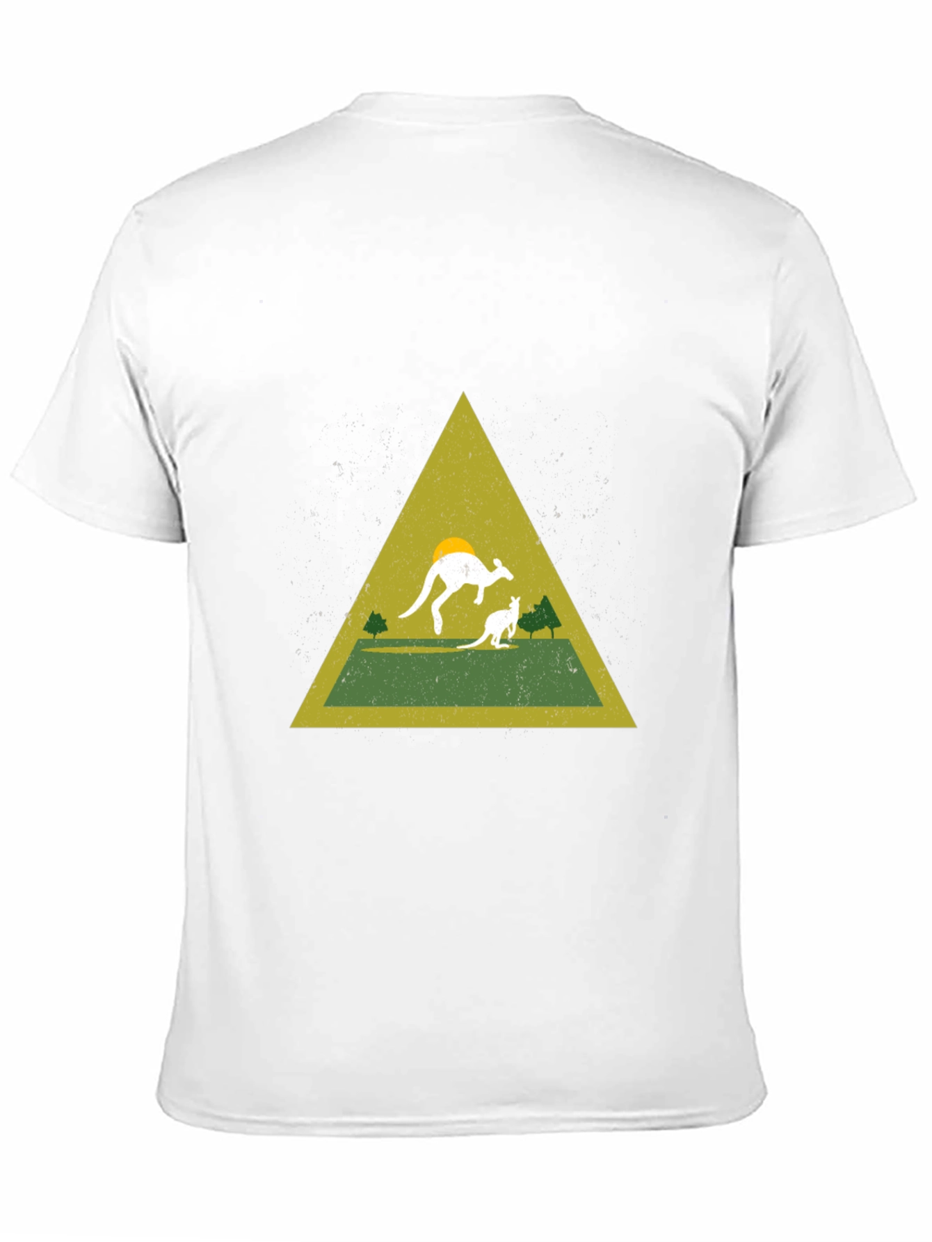 Kangaroo Triangle Graphic Tee - Black