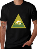 Kangaroo Triangle Graphic Tee - Black
