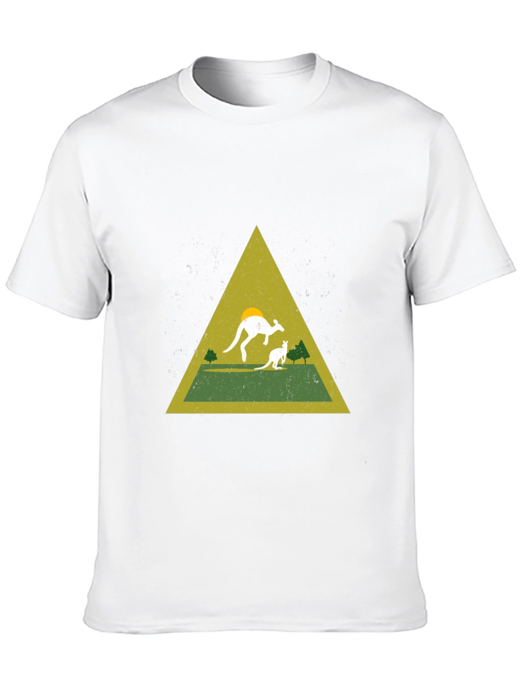 Kangaroo Triangle Graphic Tee - Black