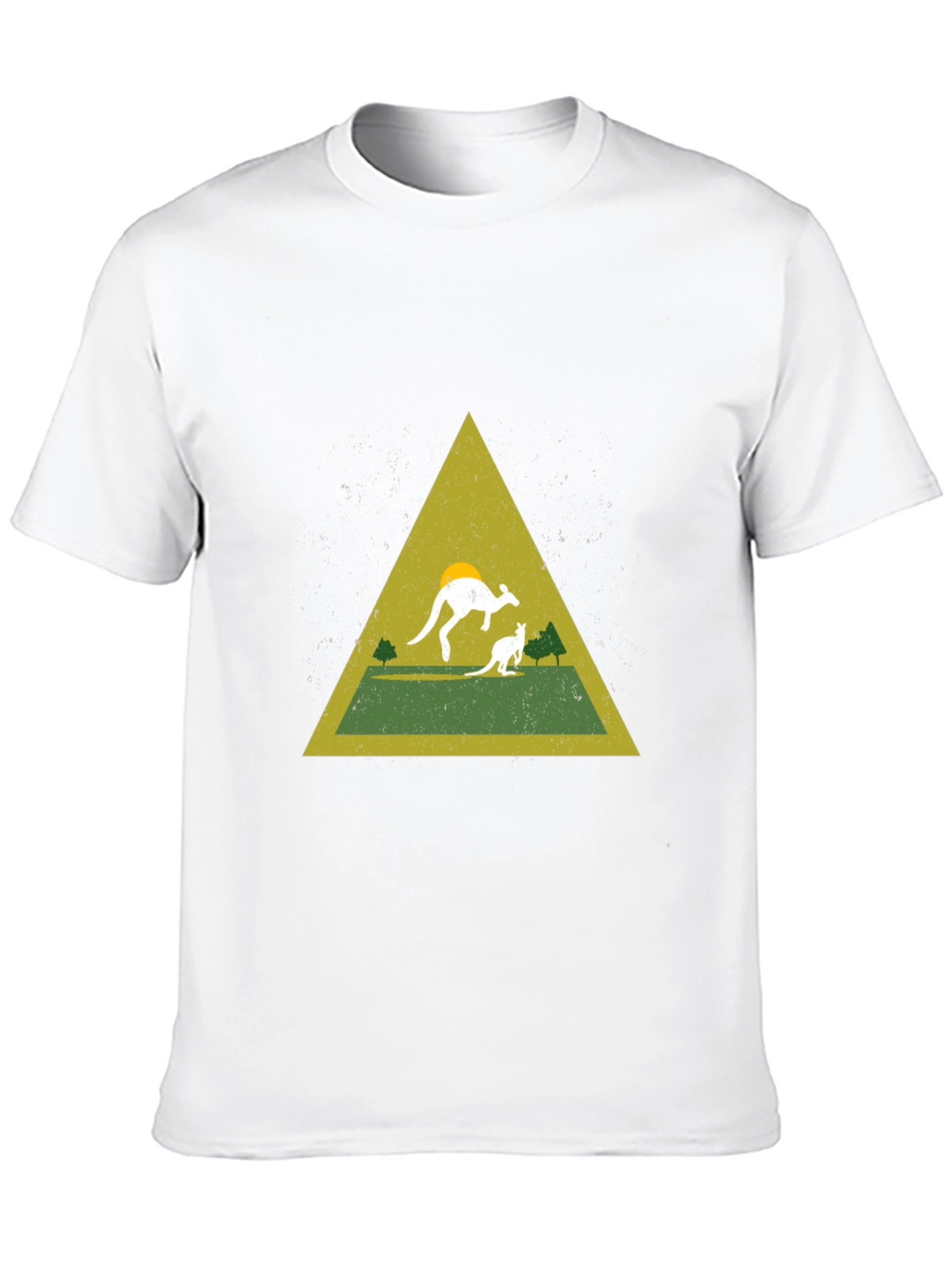 Kangaroo Triangle Graphic Tee - Black