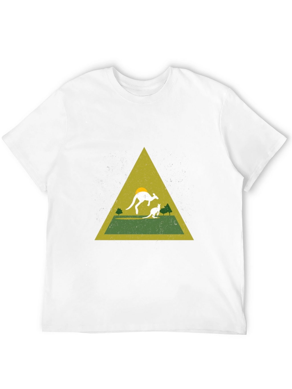 Kangaroo Triangle Graphic Tee - Black