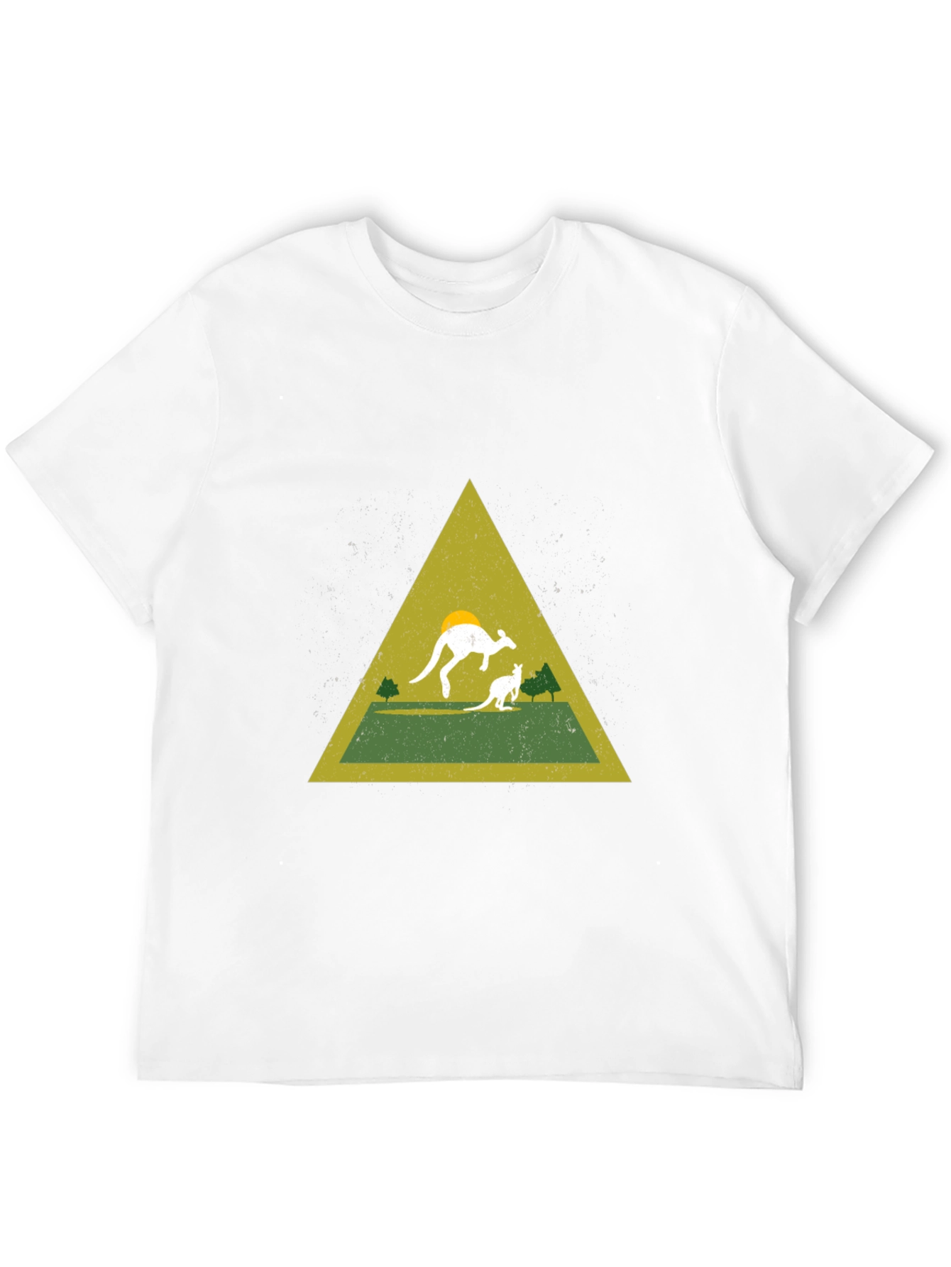 Kangaroo Triangle Graphic Tee - Black