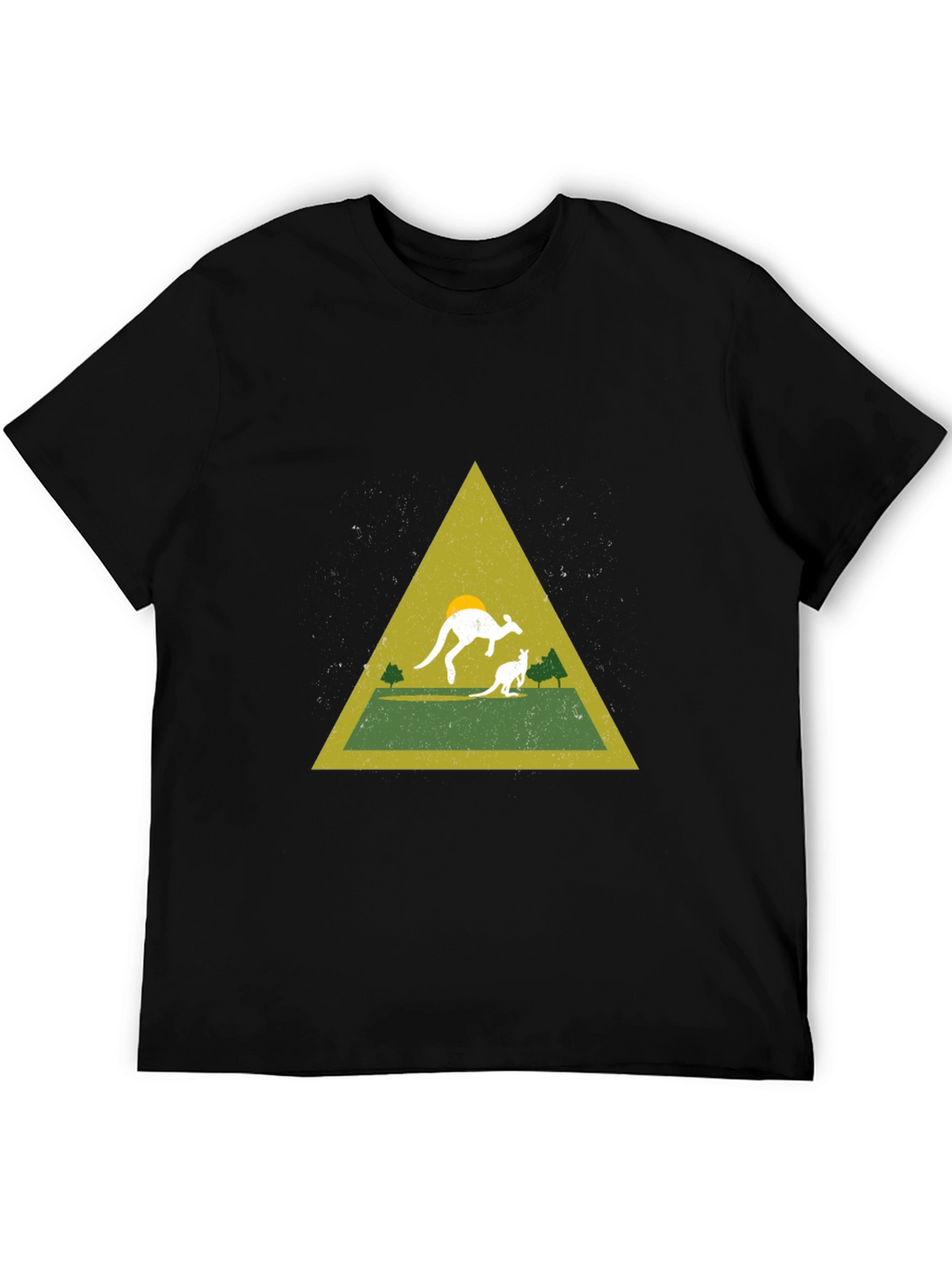 Kangaroo Triangle Graphic Tee - Black