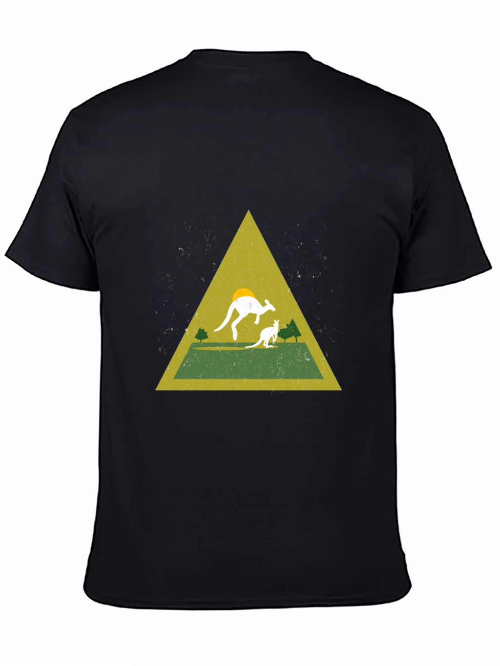 Kangaroo Triangle Graphic Tee - Black