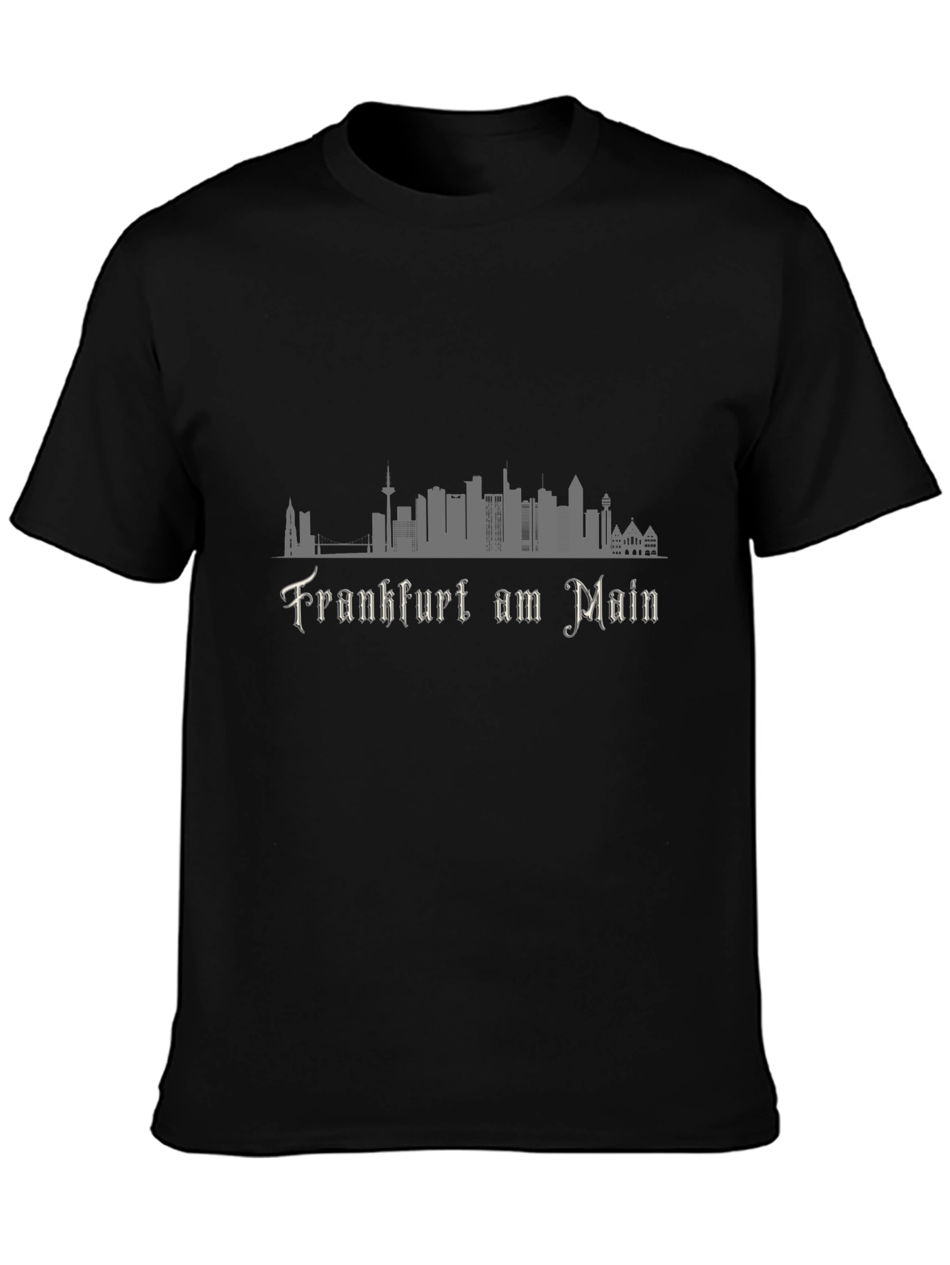 Frankfurt am Main Skyline Black T-Shirt