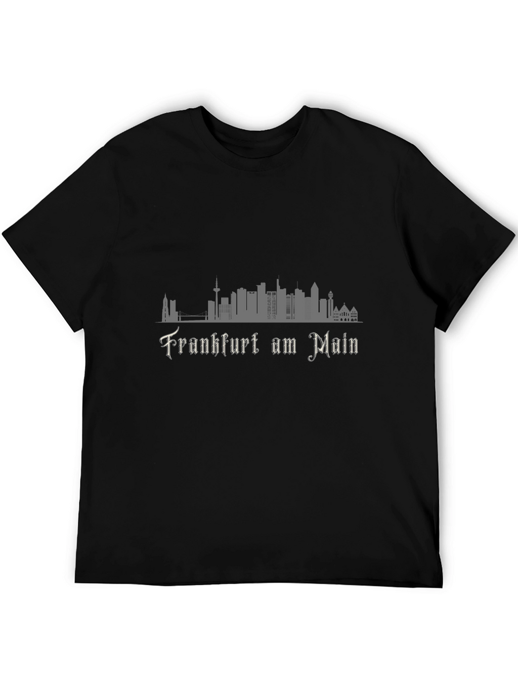 Frankfurt am Main Skyline Black T-Shirt