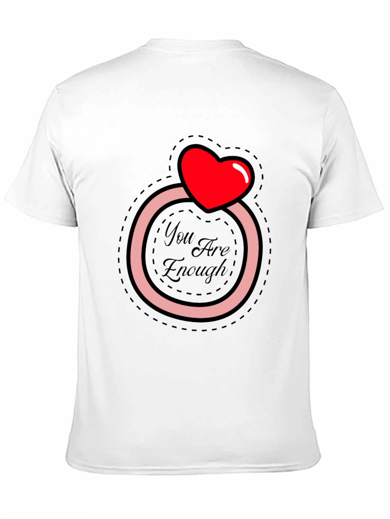 You Are Enough Heart Ring Graphic T-Shirt