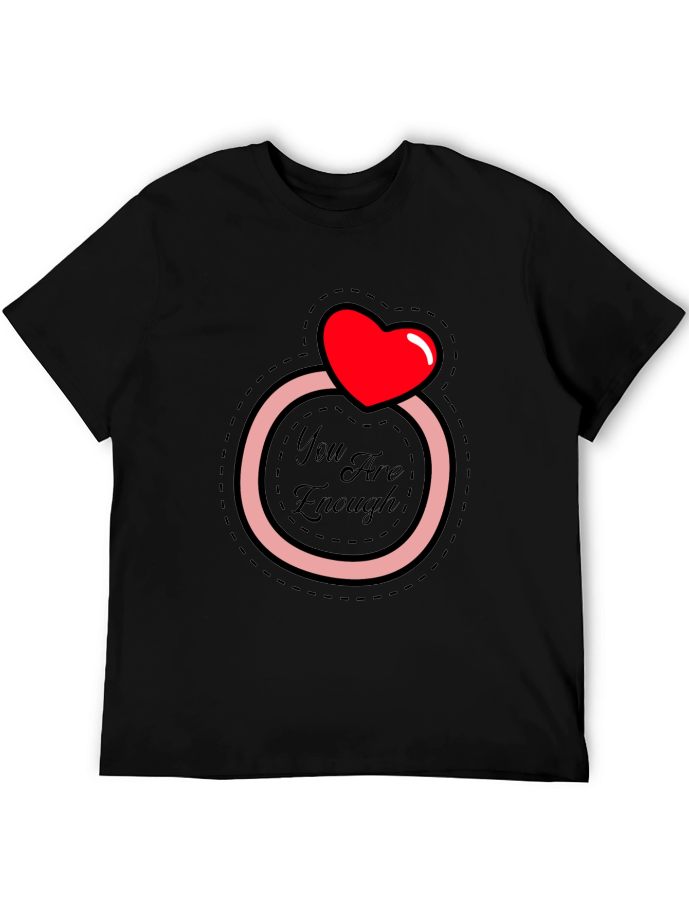 You Are Enough Heart Ring Graphic T-Shirt