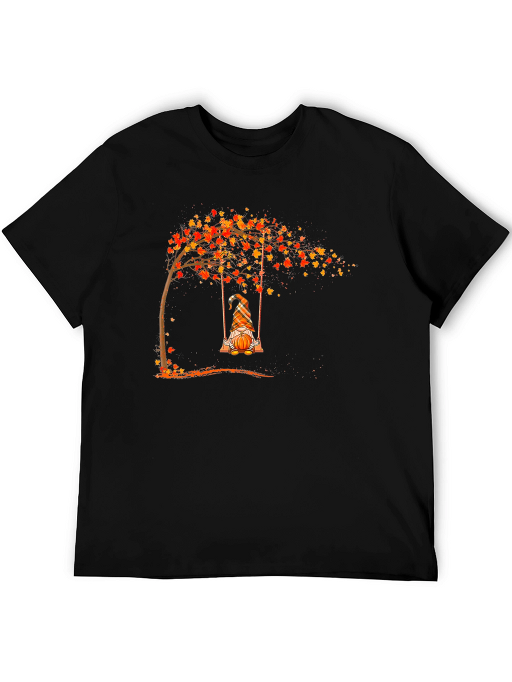 Autumn Gnome on Swing Graphic Tee