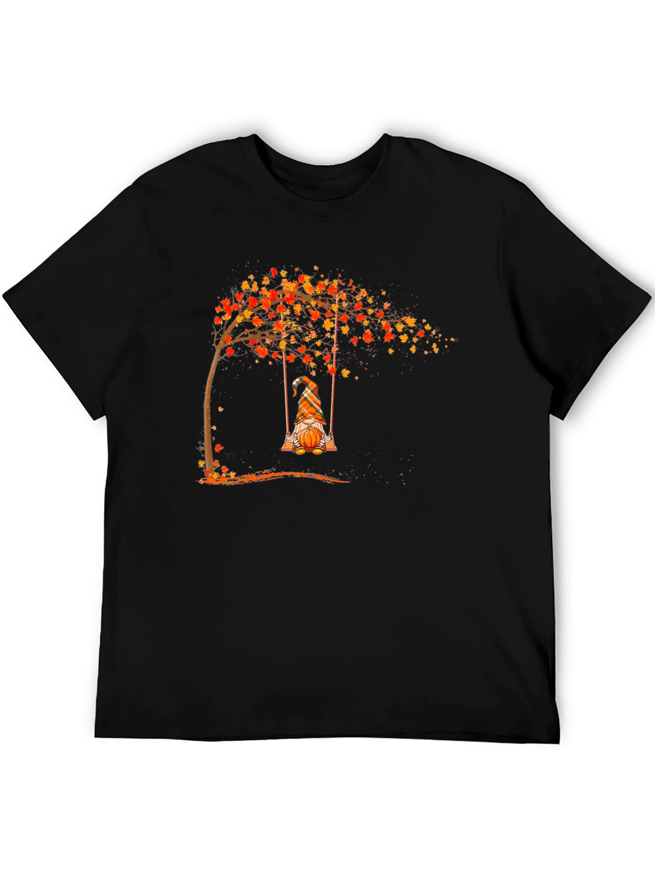 Autumn Gnome on Swing Graphic Tee