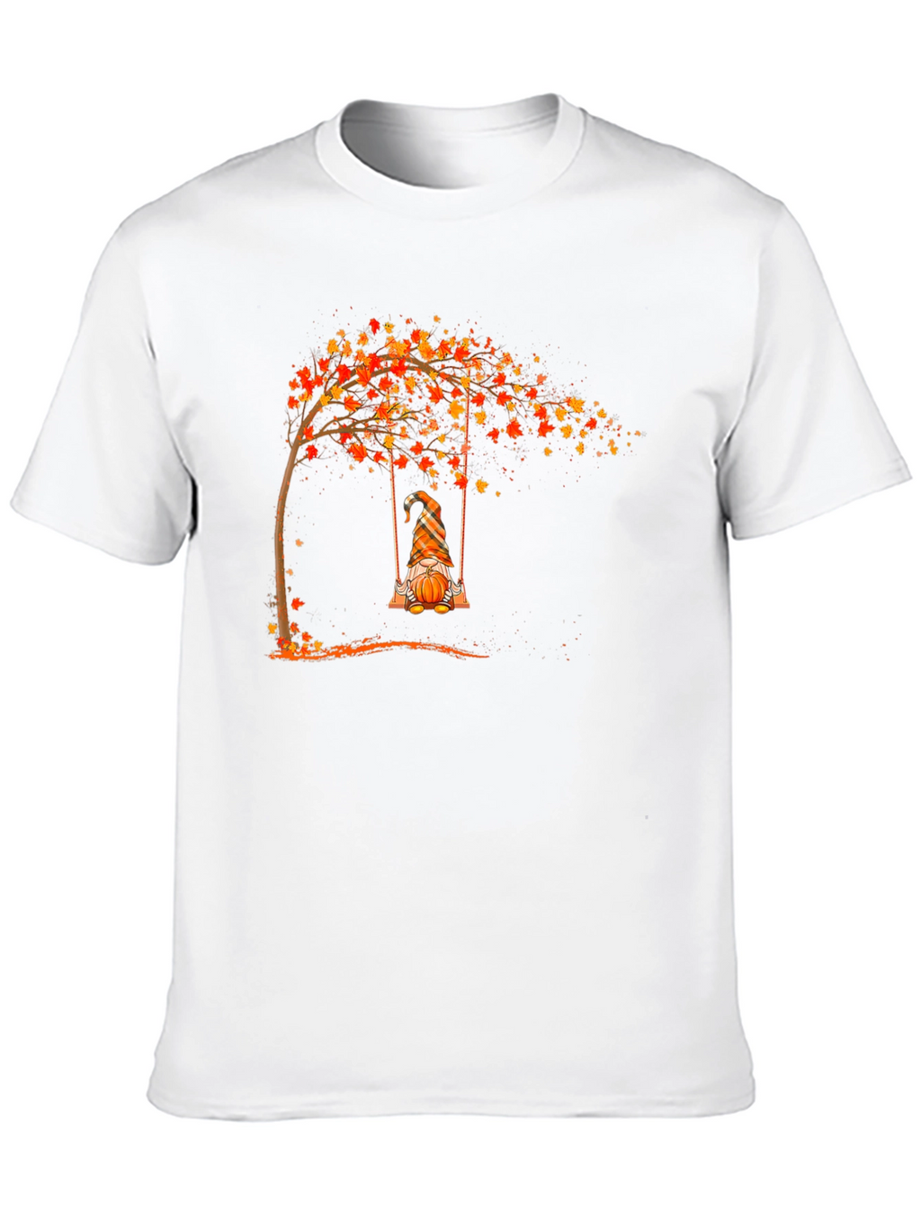 Autumn Gnome on Swing Graphic Tee