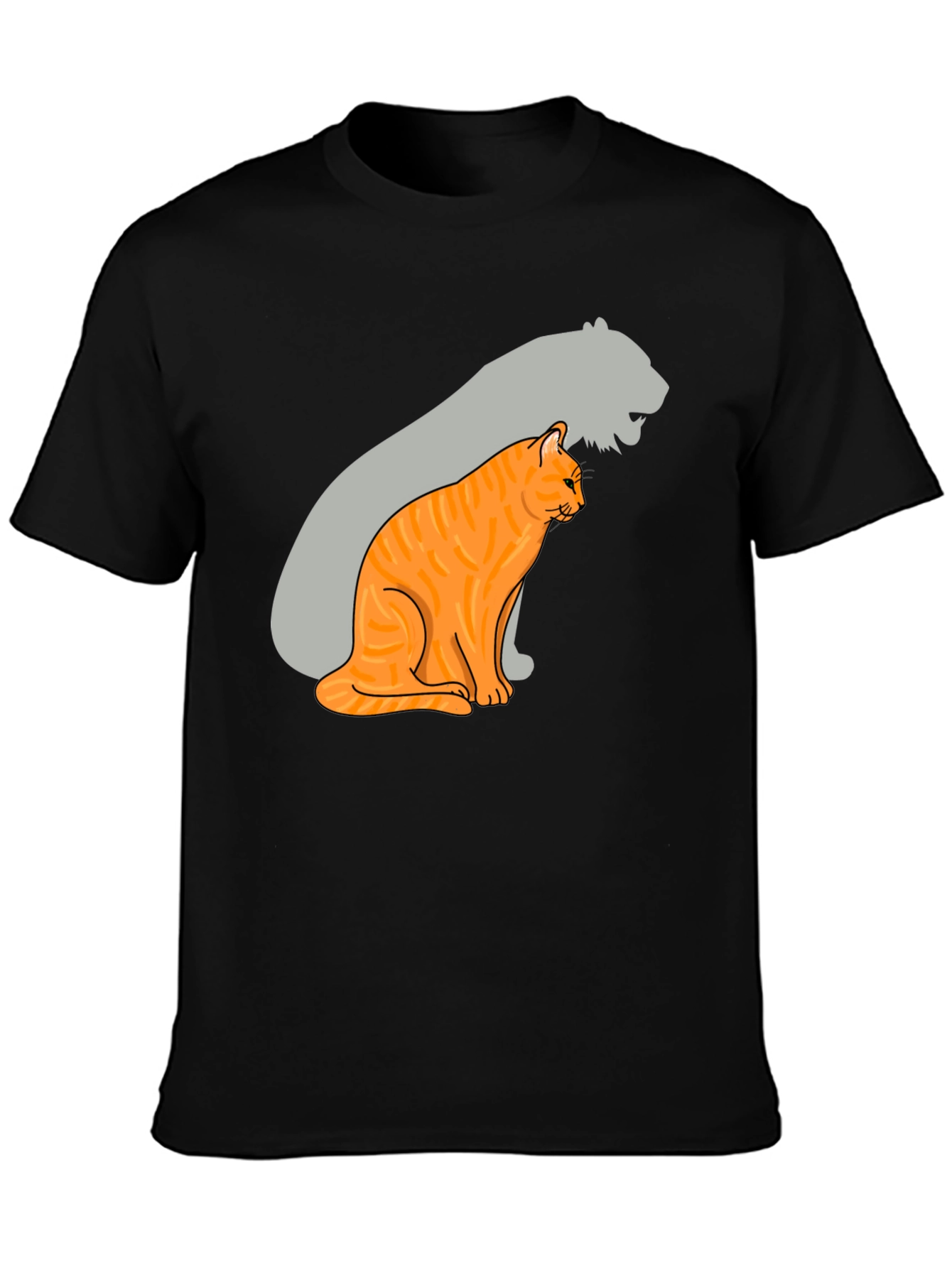 Cat and Tiger Shadow Graphic Tee