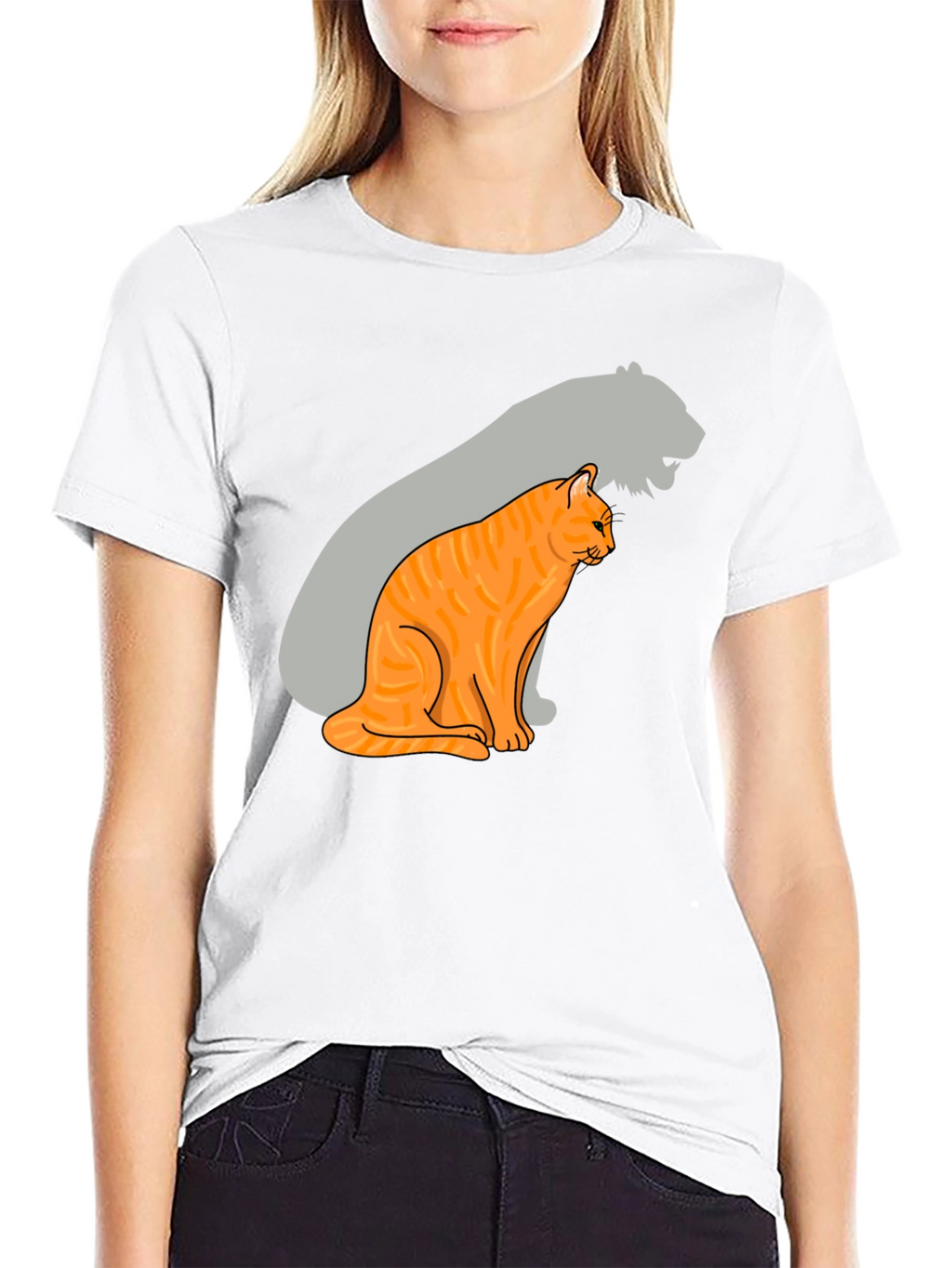 Cat and Tiger Shadow Graphic Tee