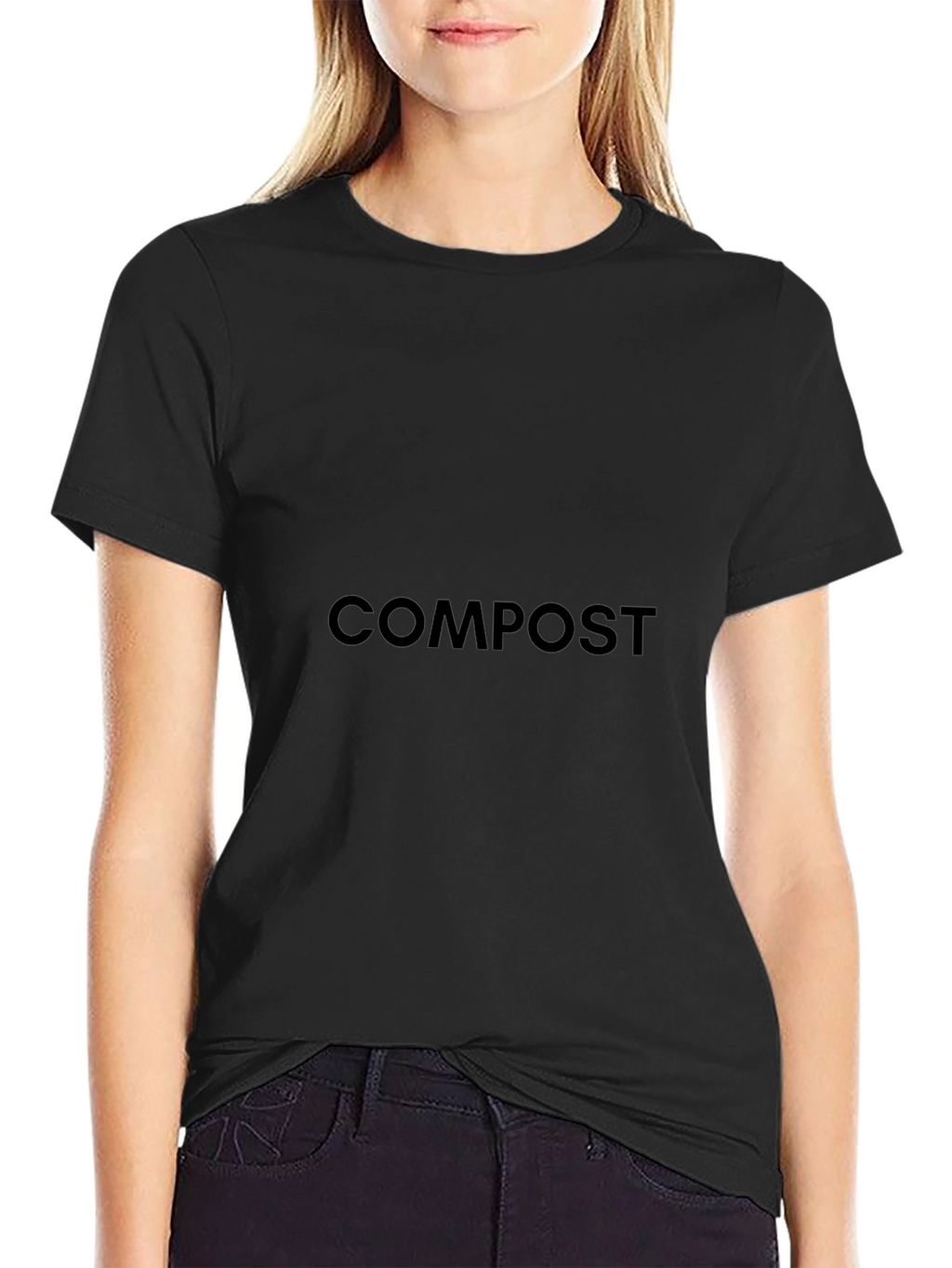 Compost Crew T-Shirt - Black Classic Fit