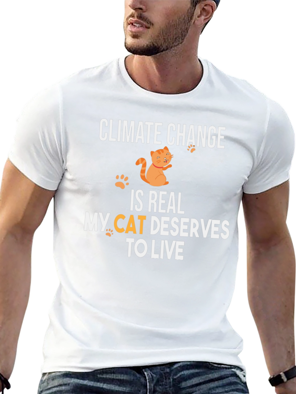Climate Change Cat T-Shirt