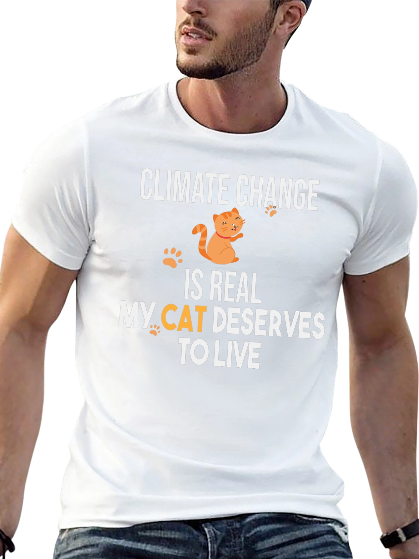 Climate Change Cat T-Shirt