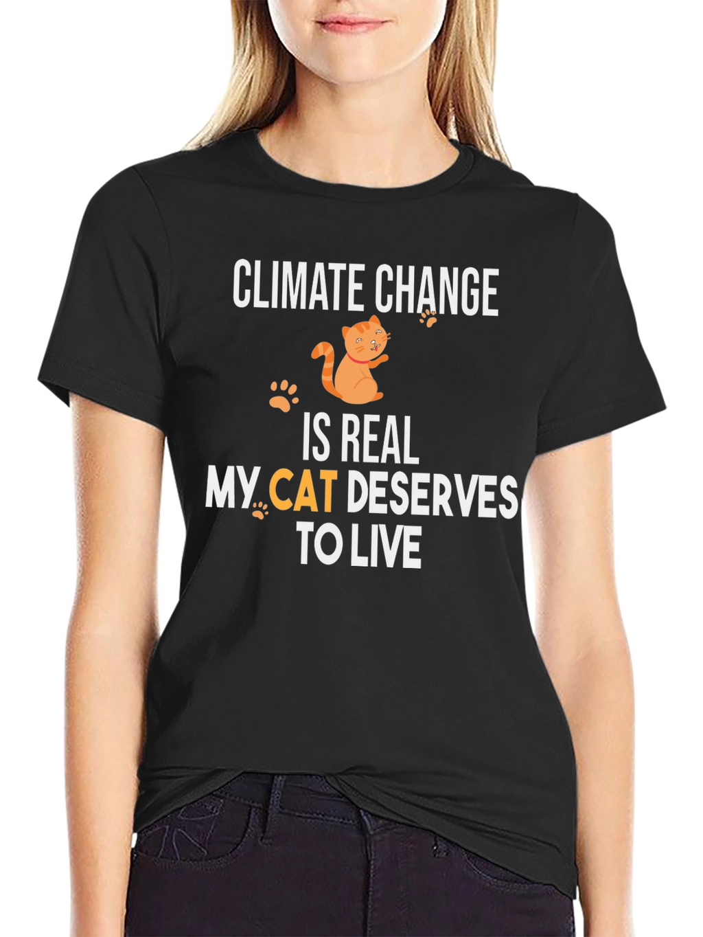 Climate Change Cat T-Shirt