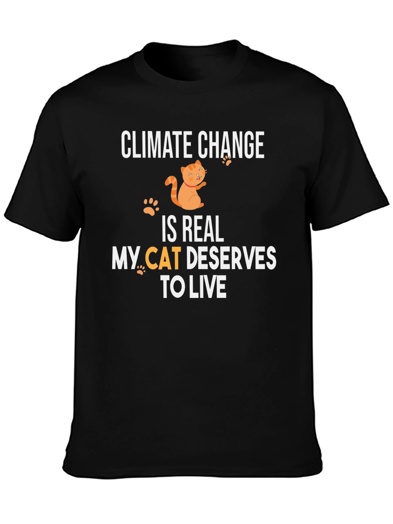 Climate Change Cat T-Shirt