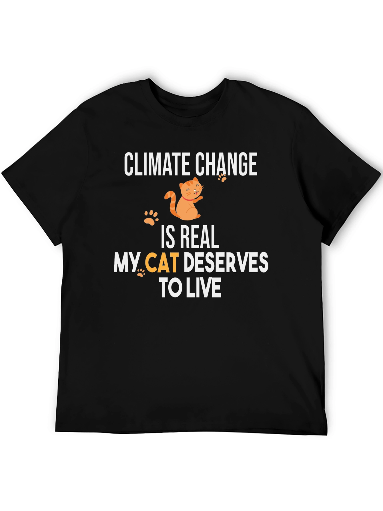 Climate Change Cat T-Shirt