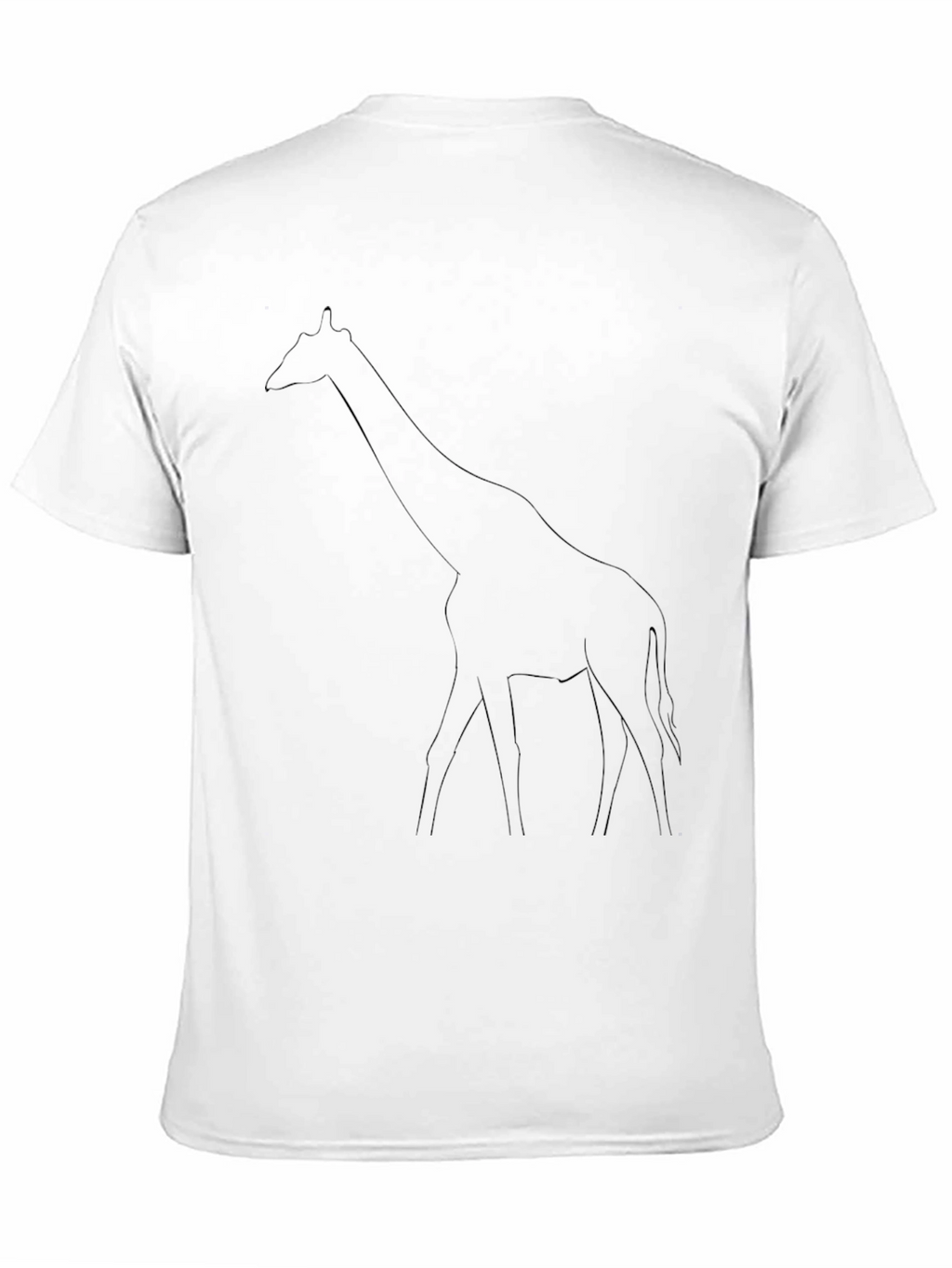Giraffe Outline Black Tee - Unique Design