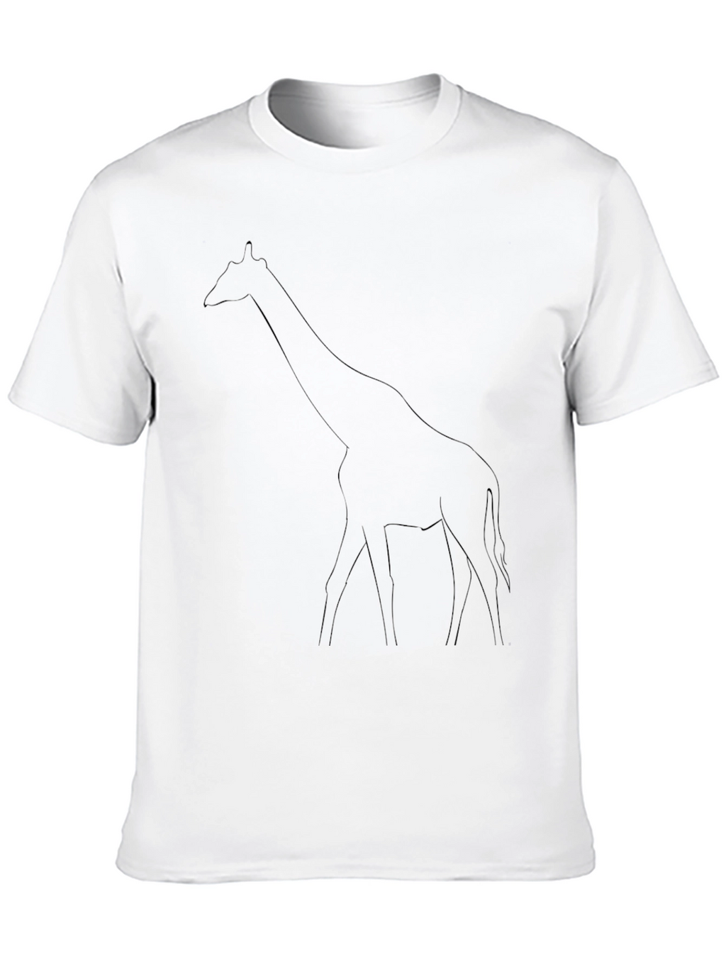 Giraffe Outline Black Tee - Unique Design