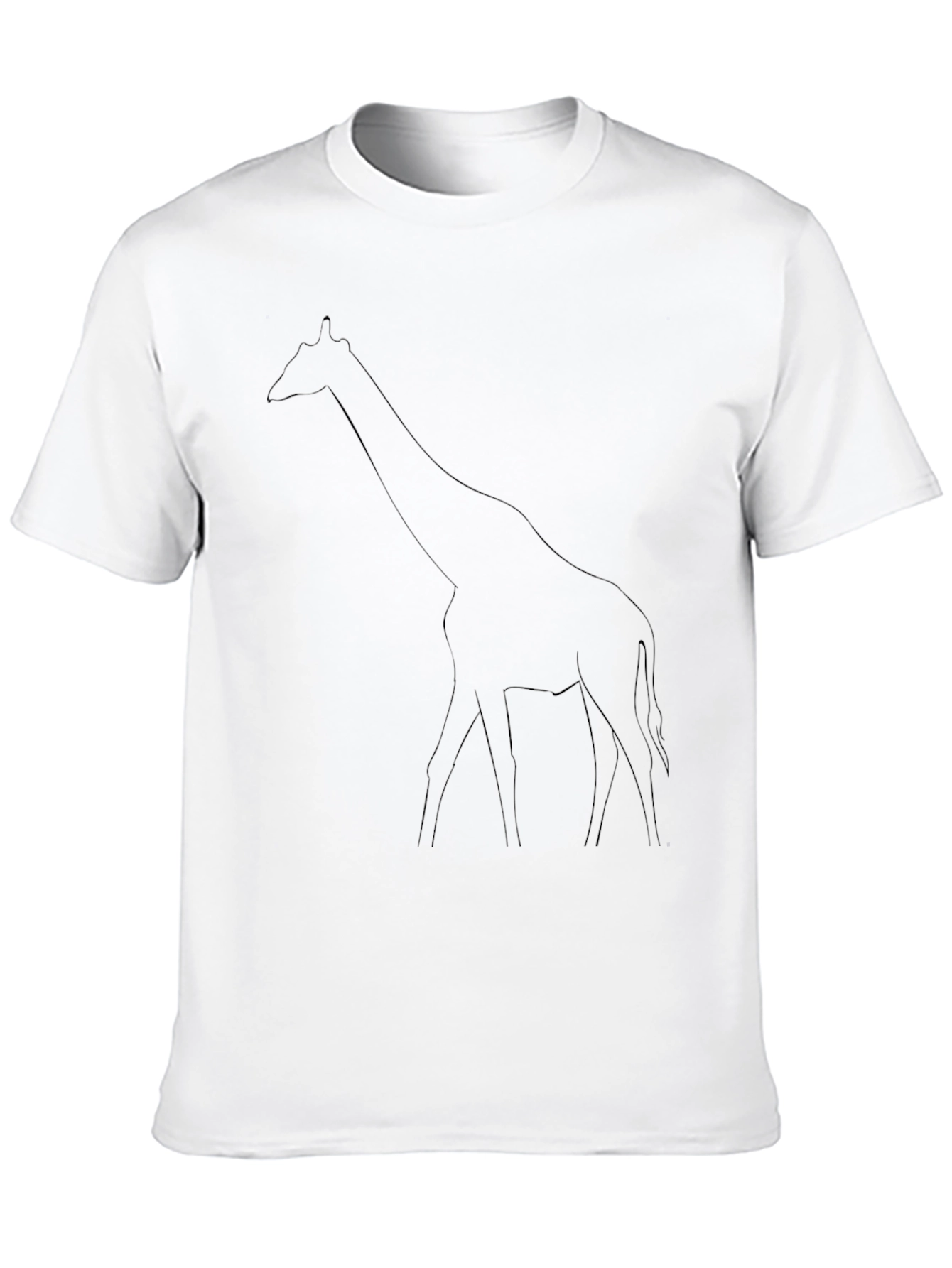 Giraffe Outline Black Tee - Unique Design