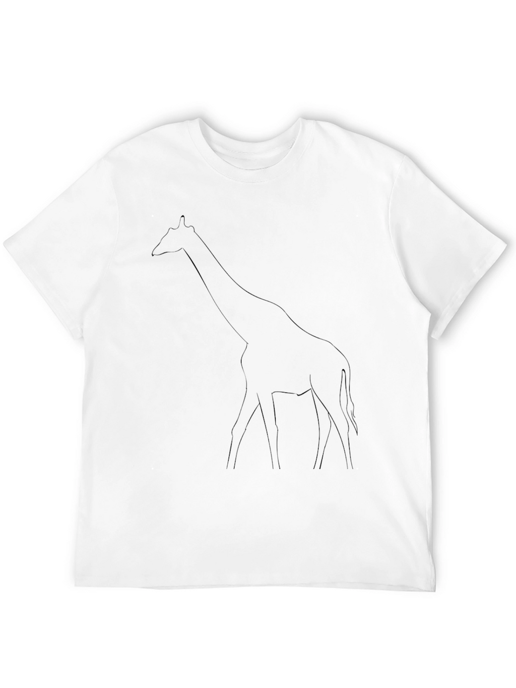 Giraffe Outline Black Tee - Unique Design