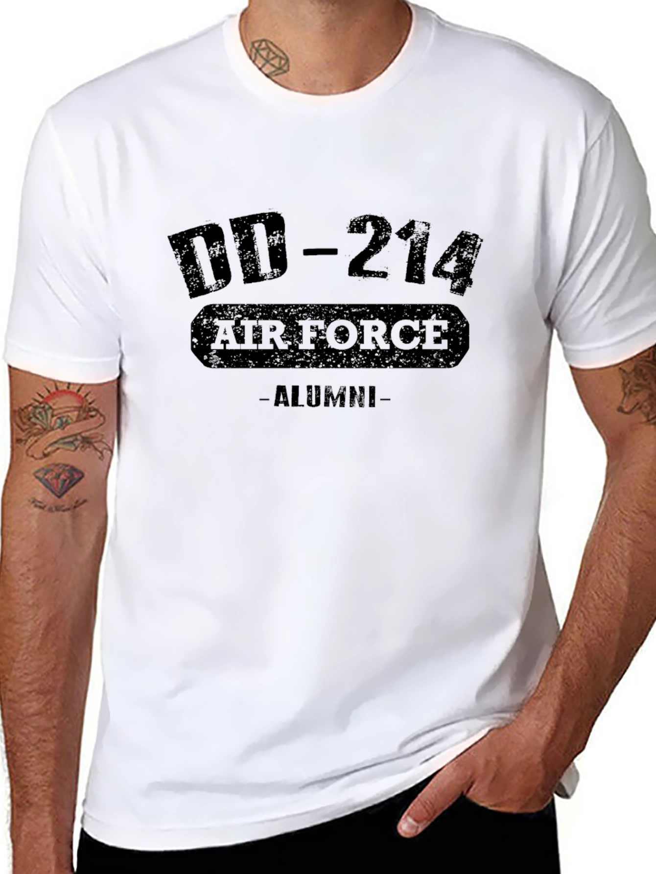 Air Force Alumni T-Shirt DD-214 Black Tee
