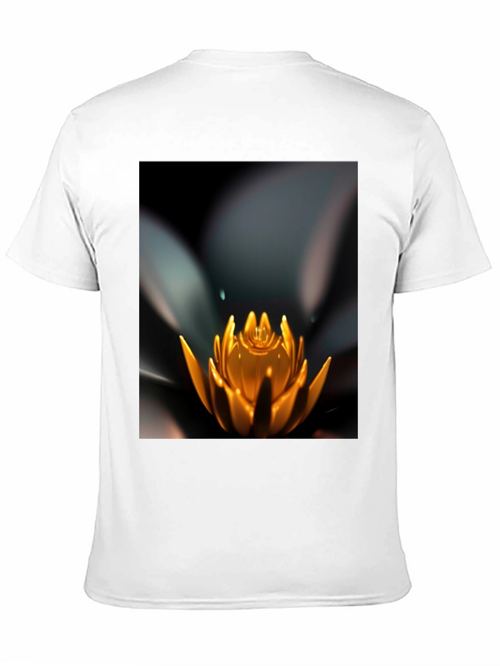 Lotus Flower Graphic Black T-Shirt