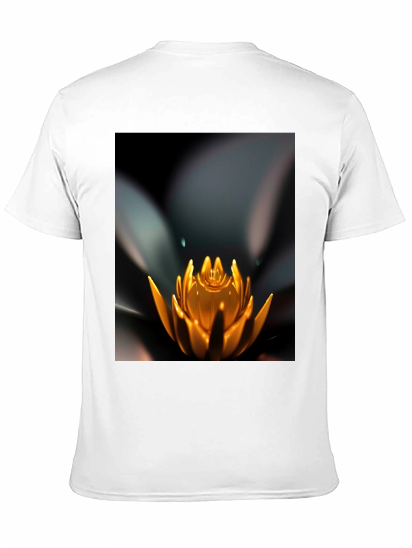Lotus Flower Graphic Black T-Shirt