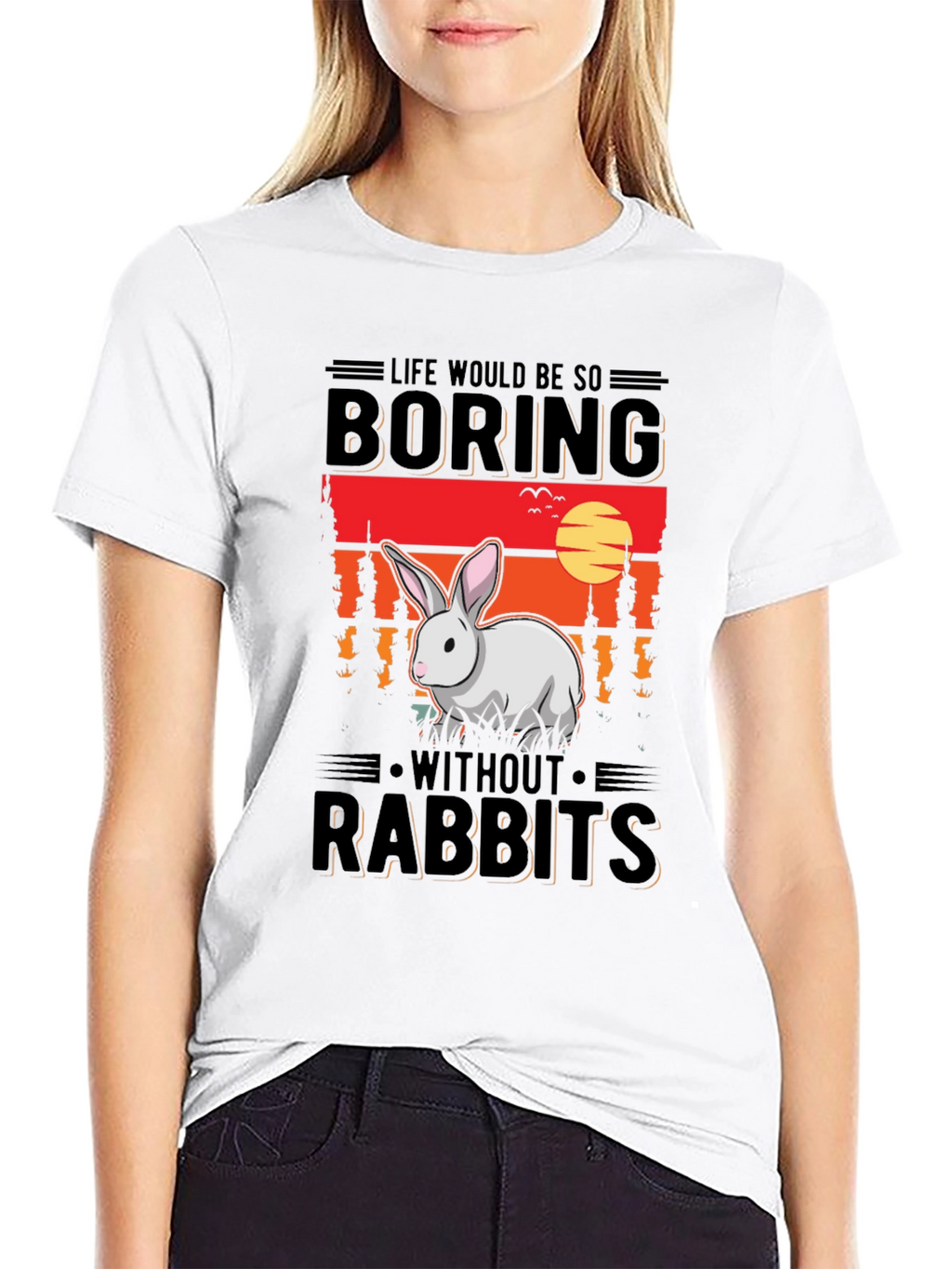 Boring Without Rabbits Graphic Tee