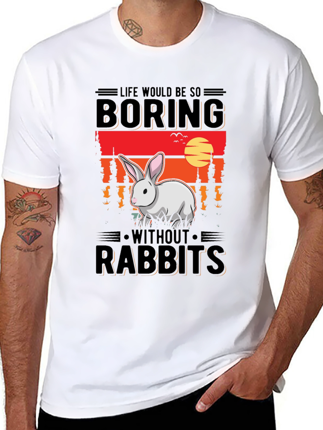 Boring Without Rabbits Graphic Tee