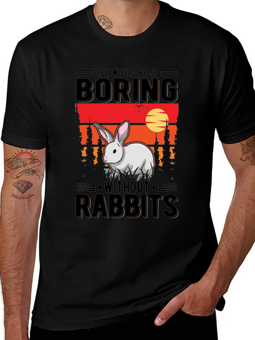 Boring Without Rabbits Graphic Tee