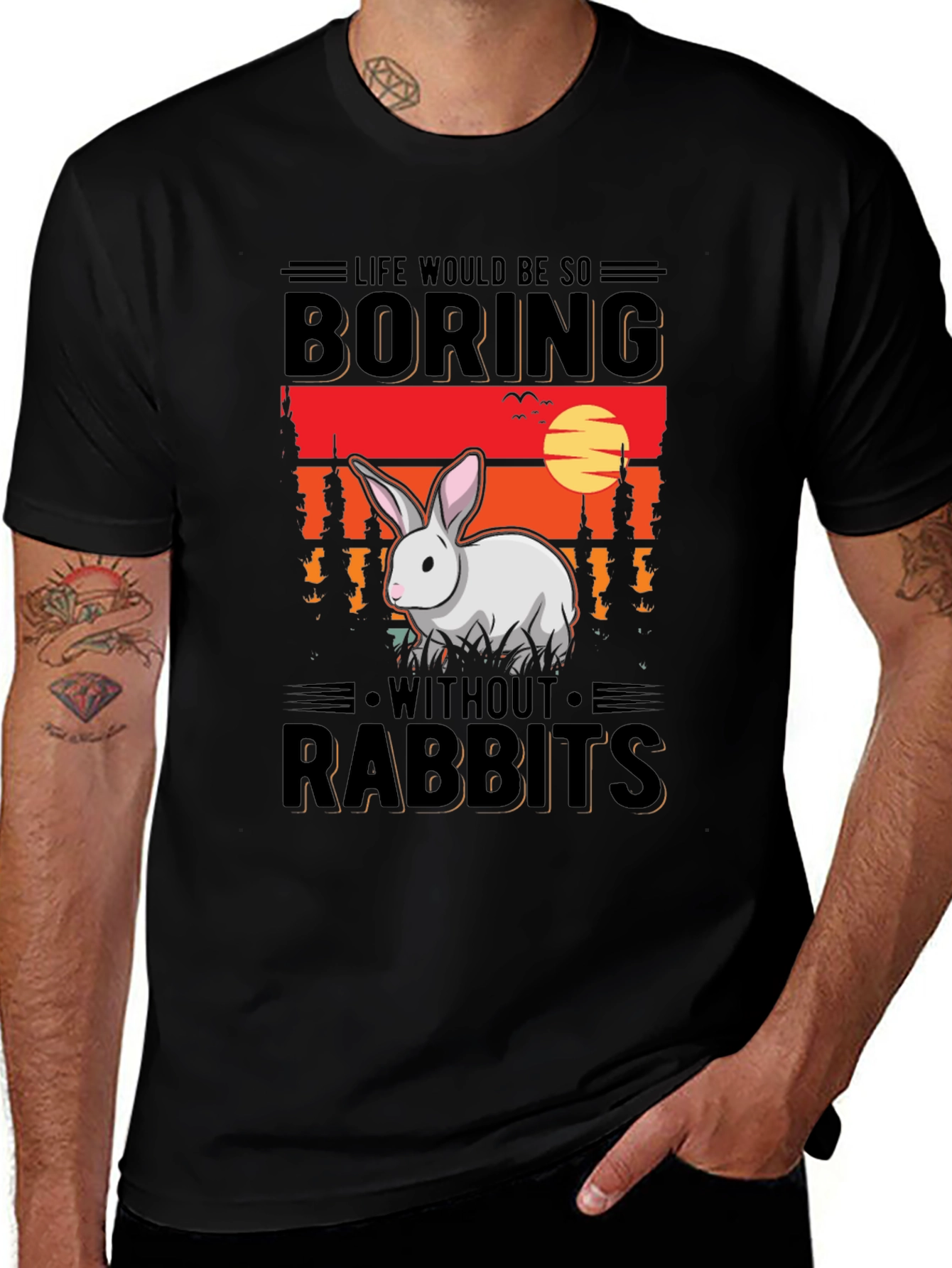 Boring Without Rabbits Graphic Tee
