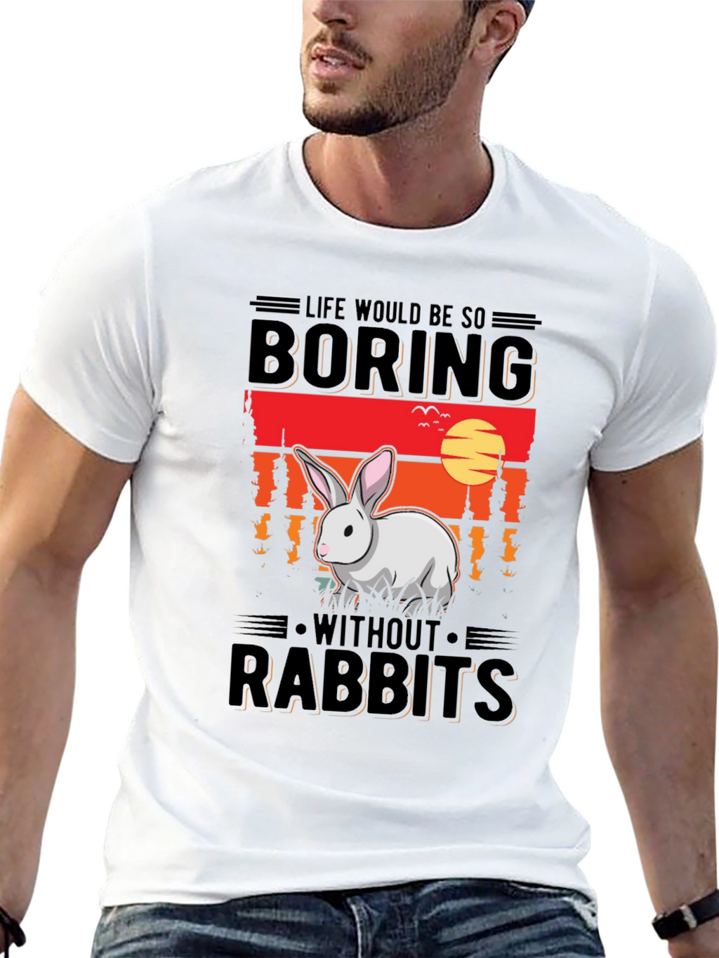 Boring Without Rabbits Graphic Tee