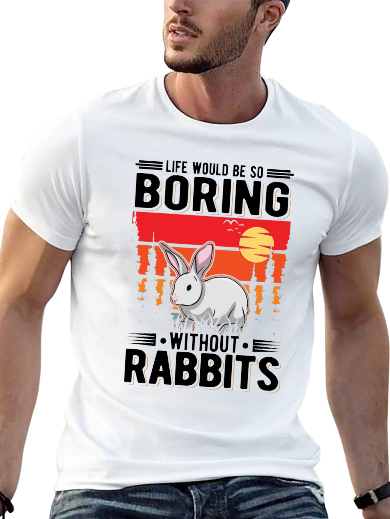 Boring Without Rabbits Graphic Tee