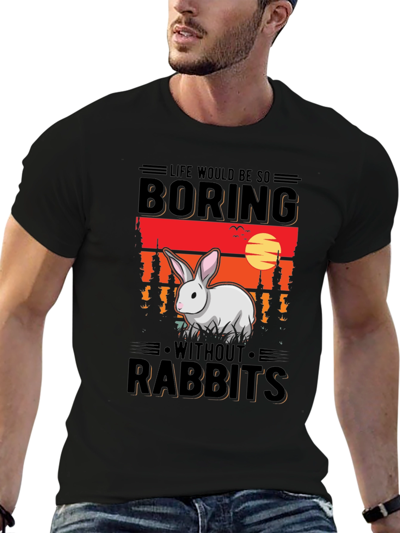 Boring Without Rabbits Graphic Tee