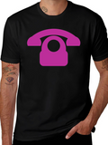 Retro Purple Phone Graphic T-Shirt