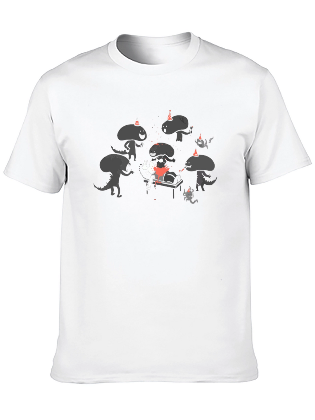 Alien Birthday Party Black T-Shirt