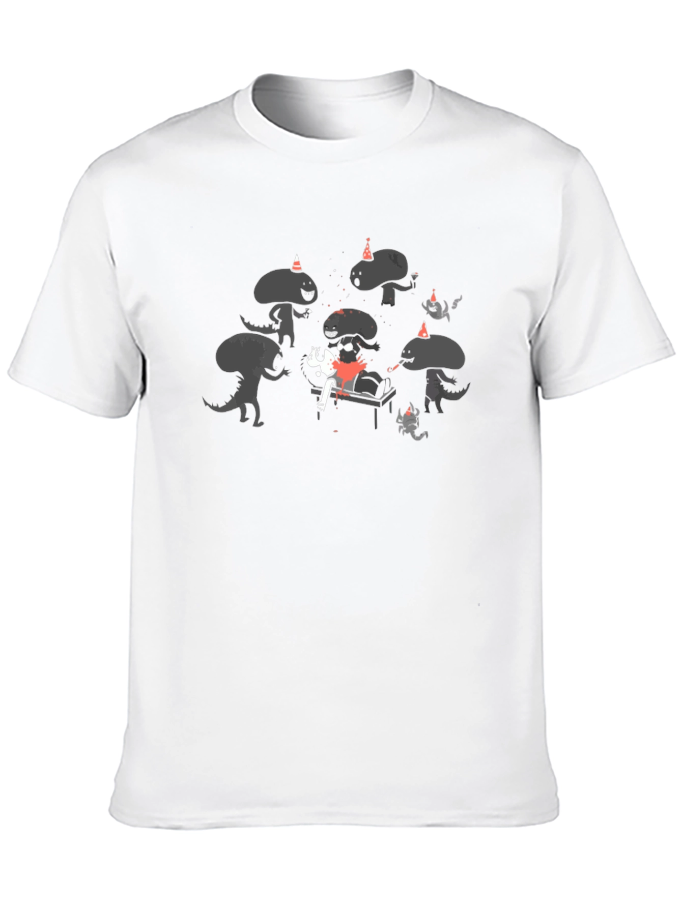 Alien Birthday Party Black T-Shirt