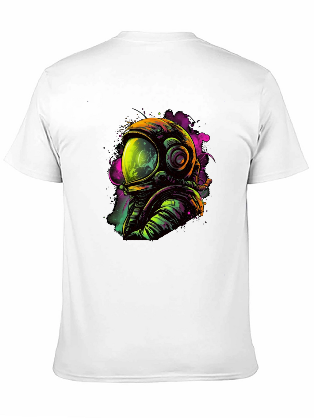 Neon Astronaut Graphic Black T-Shirt