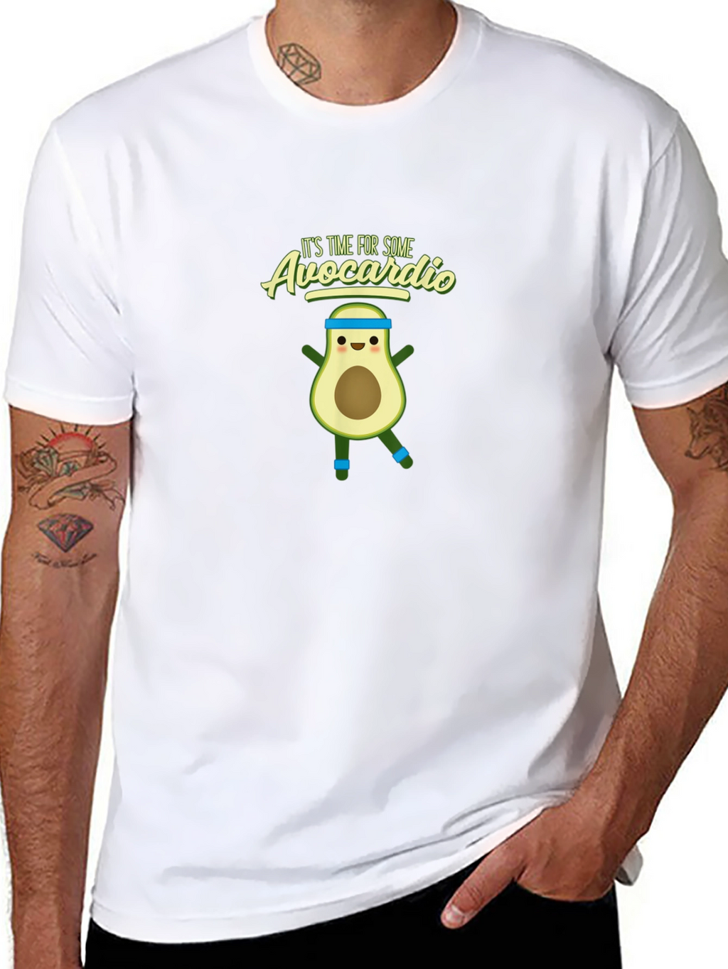 Avocardio Graphic T-Shirt - Fitness Avocado Pun Tee