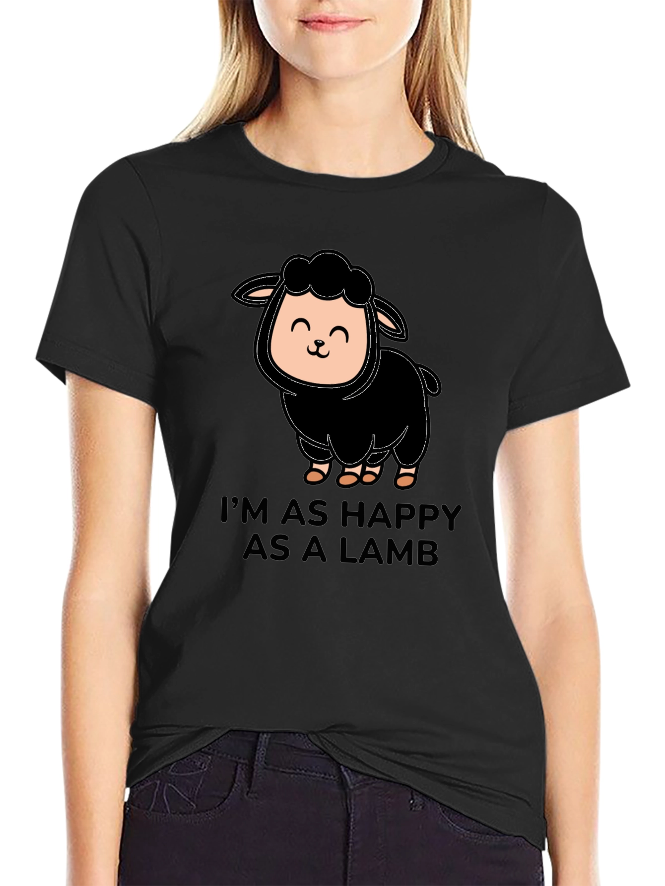 Happy Lamb T-Shirt - Cute Graphic Tee