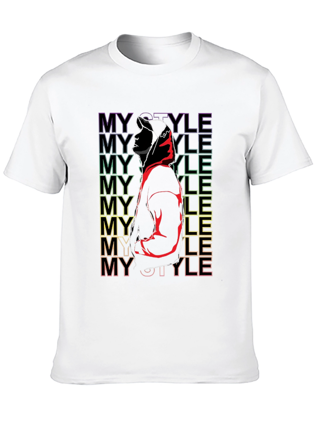 My Style Graphic Print Black T-Shirt