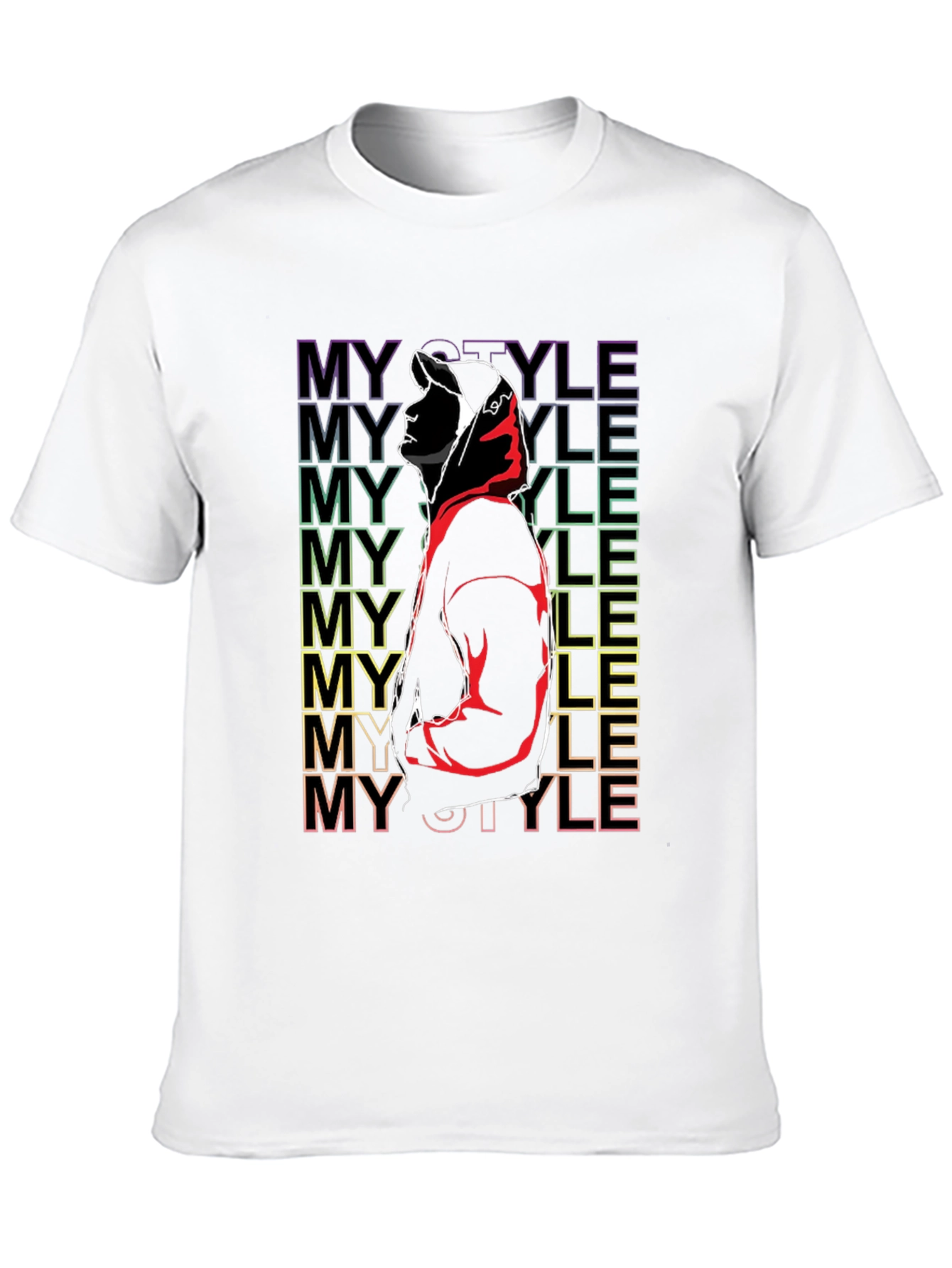 My Style Graphic Print Black T-Shirt