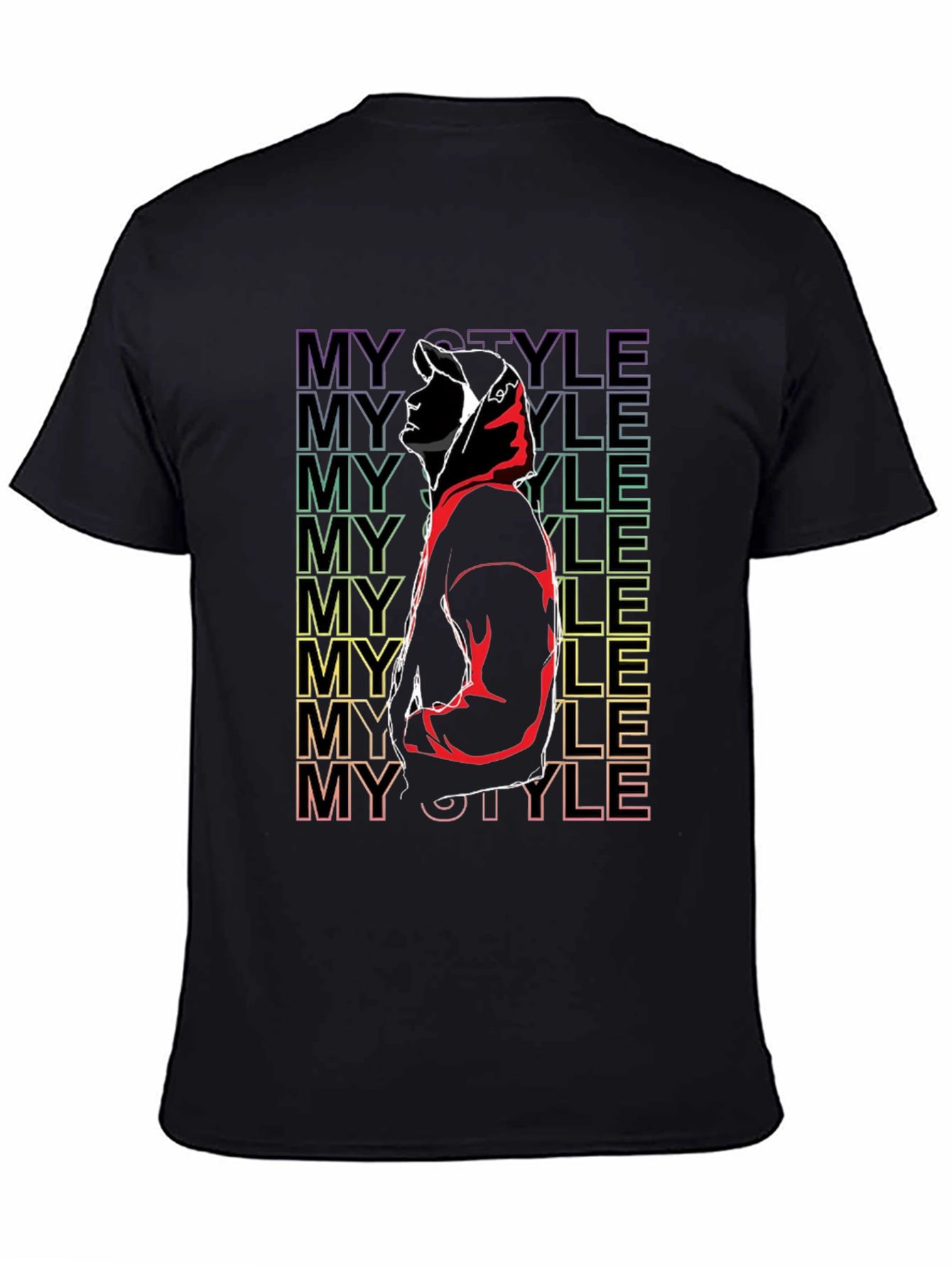 My Style Graphic Print Black T-Shirt