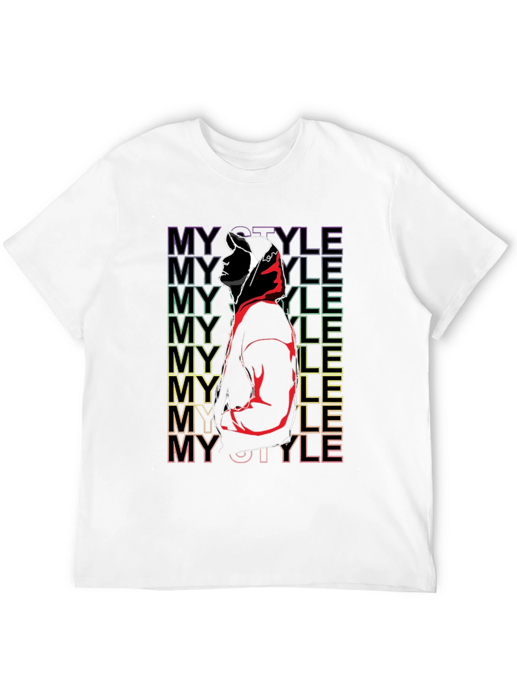 My Style Graphic Print Black T-Shirt