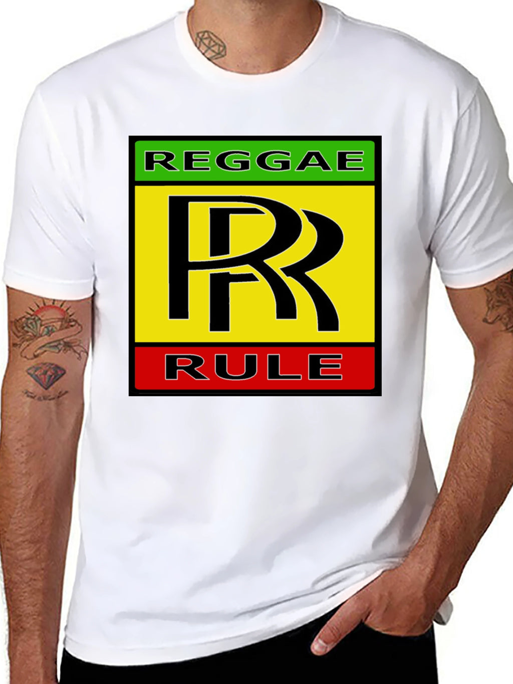 Reggae Rule Graphic Tee - Black