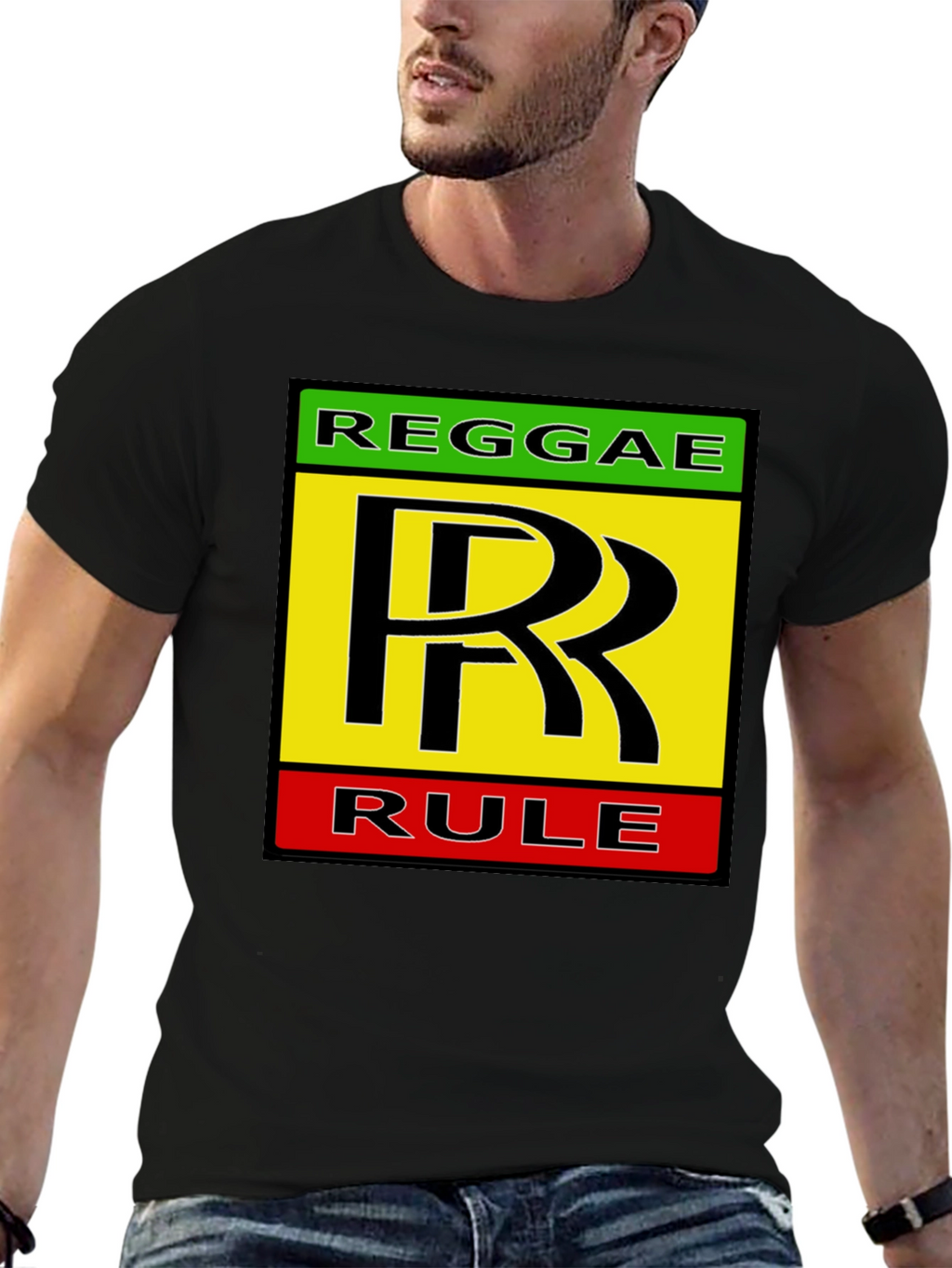 Reggae Rule Graphic Tee - Black