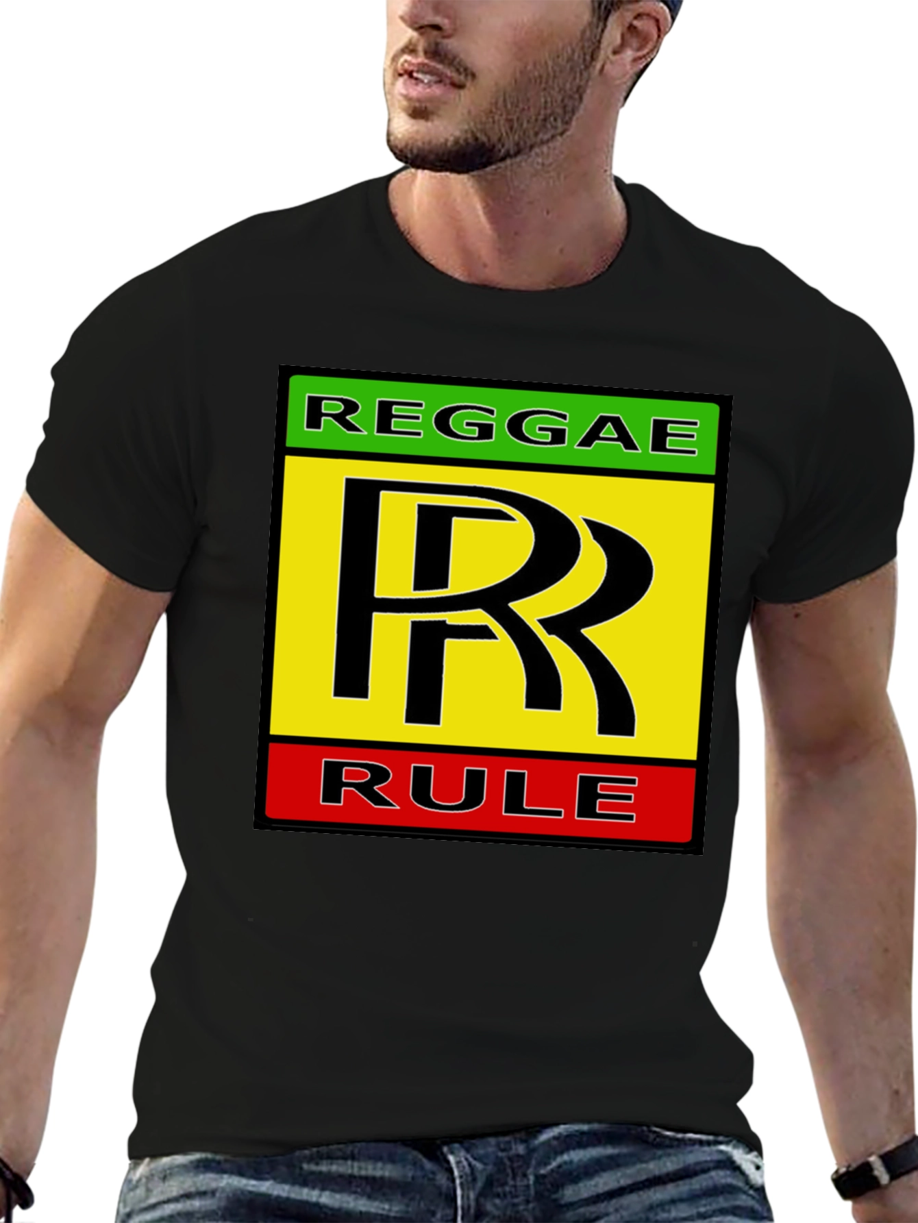 Reggae Rule Graphic Tee - Black